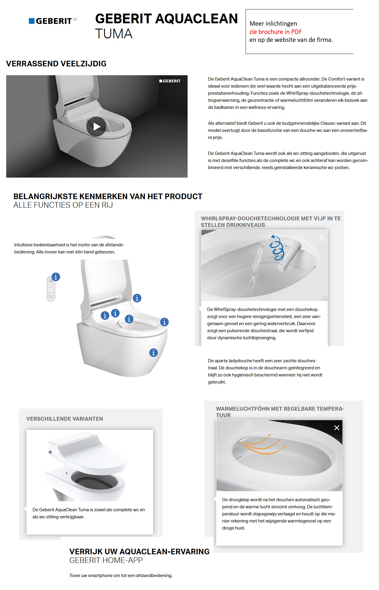 toegevoegd document 2 van Geberit AquaClean Tuma Classic/Comfort toilet  