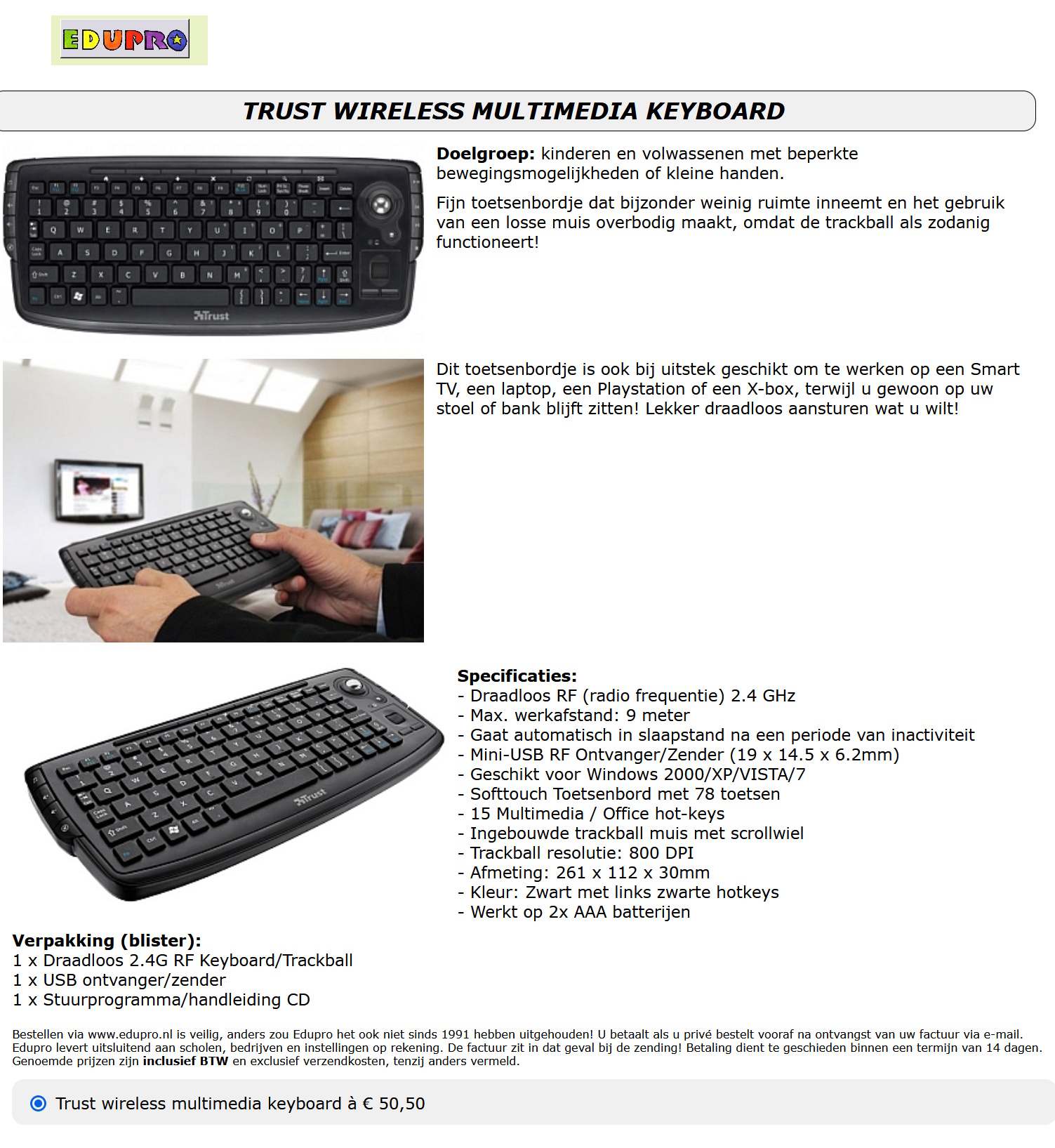 toegevoegd document 2 van Trust wireless multimedia keyboard  