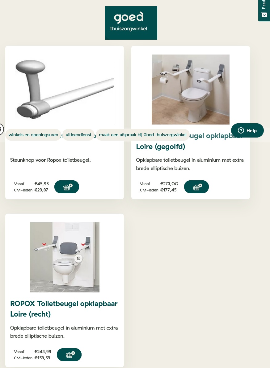 toegevoegd document 4 van Ropox Loire opklapbare toiletbeugel  