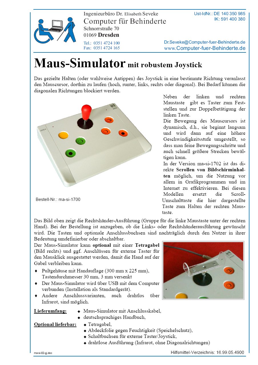 toegevoegd document 2 van Mous-Simulator mit robustem Joystick  
