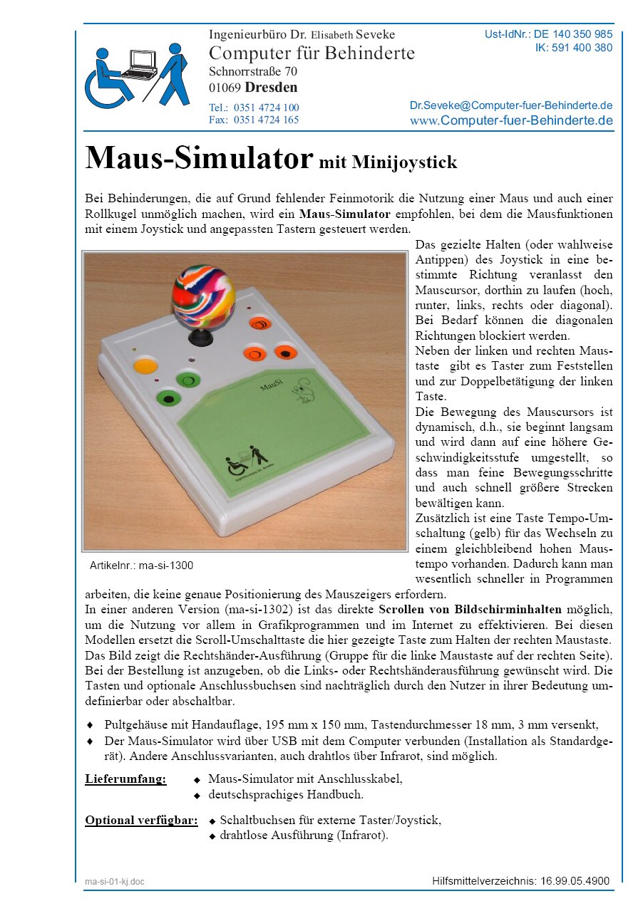 toegevoegd document 2 van Mous-Simulator mit mini-joystick  