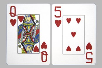 Speelkaarten met Engelse braille-aanduidingen + grote cijfers en letters 750102 / 8191102