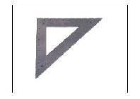 afbeelding van product Plastieken driehoek met braillemarkeringen 020000038