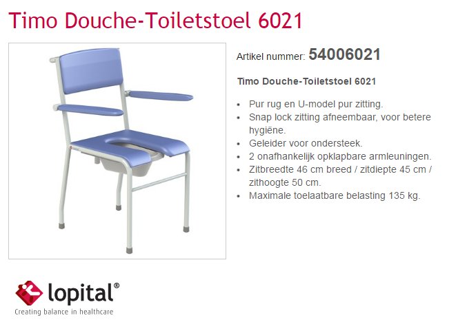 toegevoegd document 2 van Timo douche-toiletstoel 54006021 