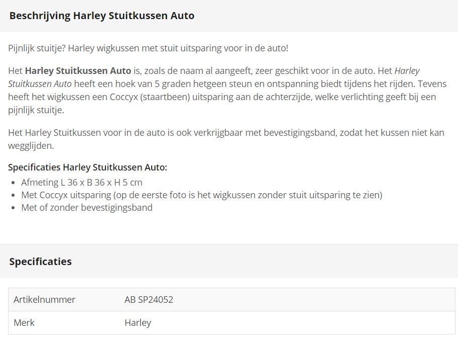 toegevoegd document 4 van Harley stuitkussen Auto  