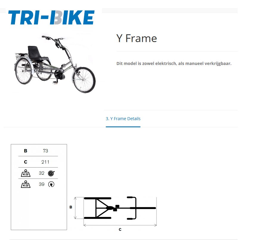 toegevoegd document 4 van Tri-Bike Classic Y Frame zitdriewielfiets  
