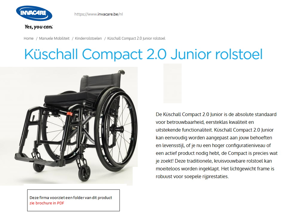 toegevoegd document 2 van Invacare Küschall Compact 2.0 Junior rolstoel  