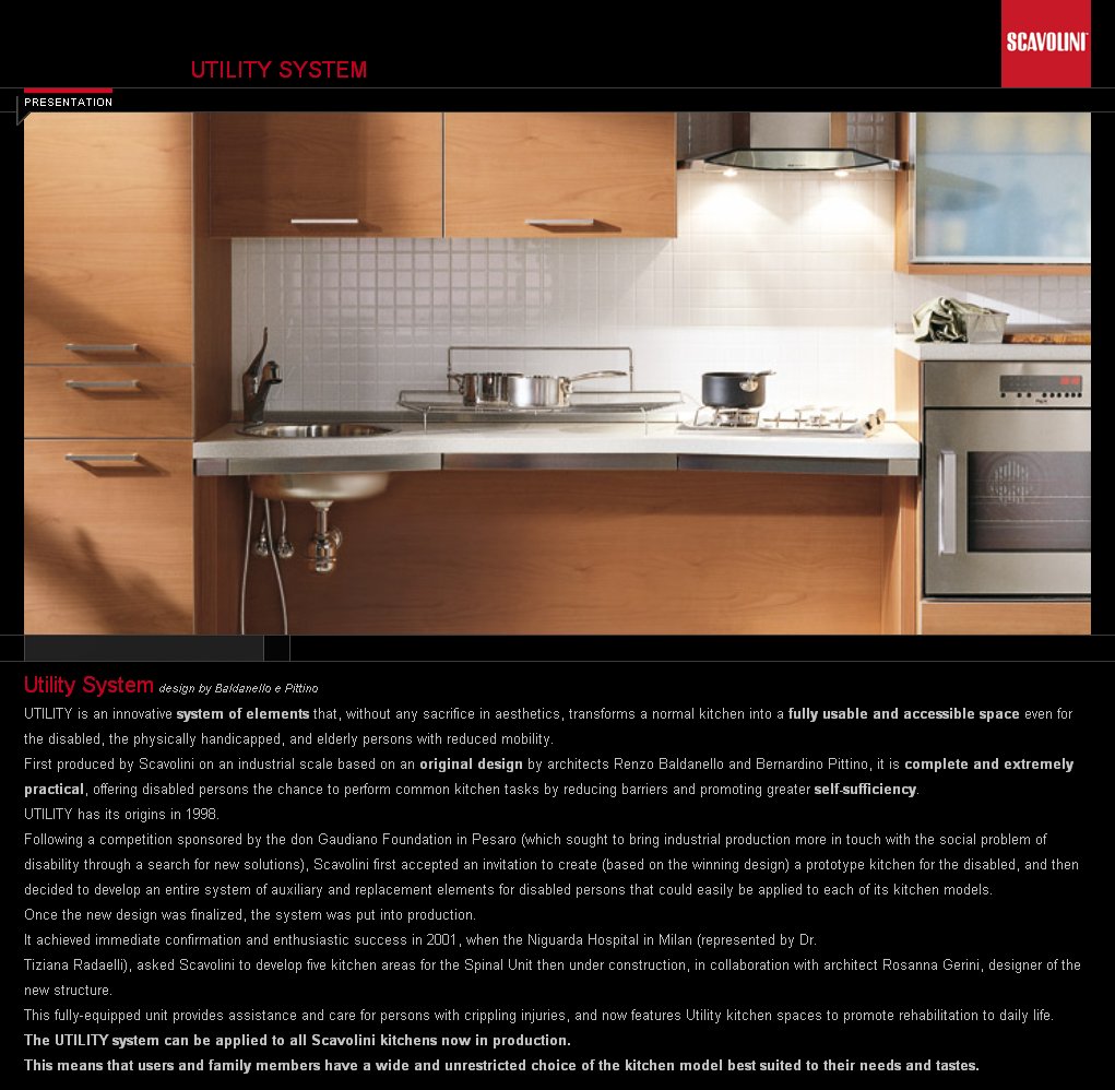 toegevoegd document 2 van Scavolini Utility system - hoogteverstelbare keukenuitrusting / keukeninrichting  