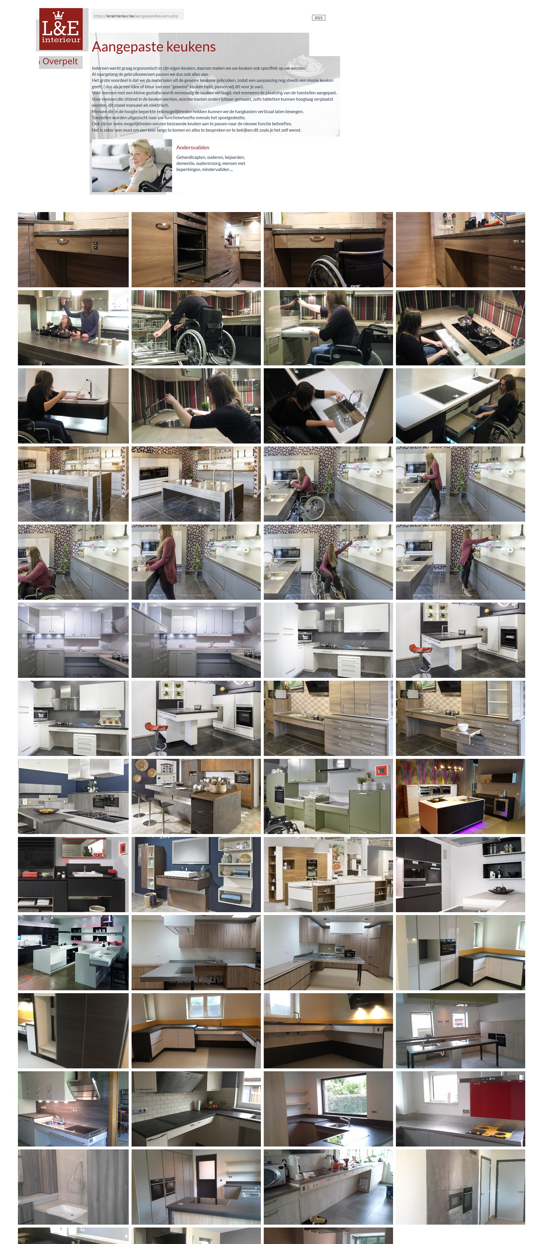 toegevoegd document 3 van L&E hoogteverstelbare keukenuitrusting / aangepaste keukeninrichting  