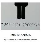 afbeelding van product borden met tekst in braille