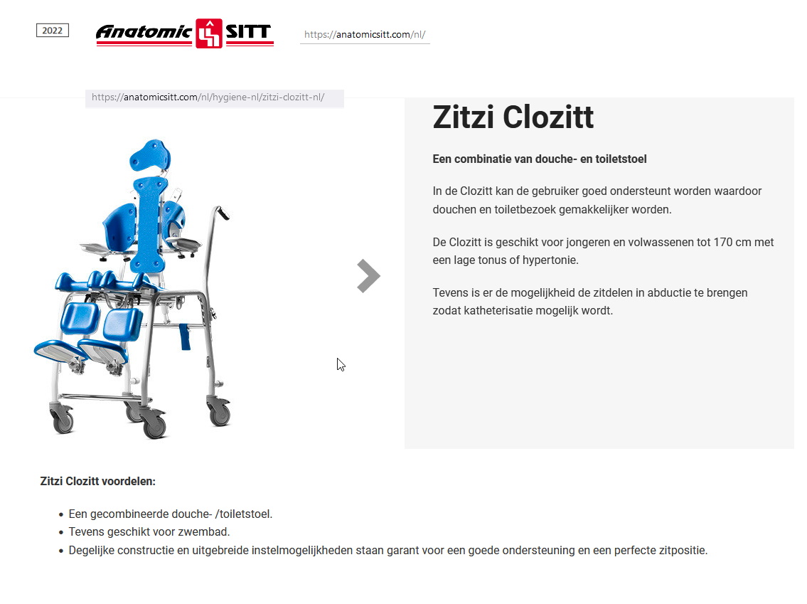 toegevoegd document 2 van Anatomic Sitt Zitzi CloZit  