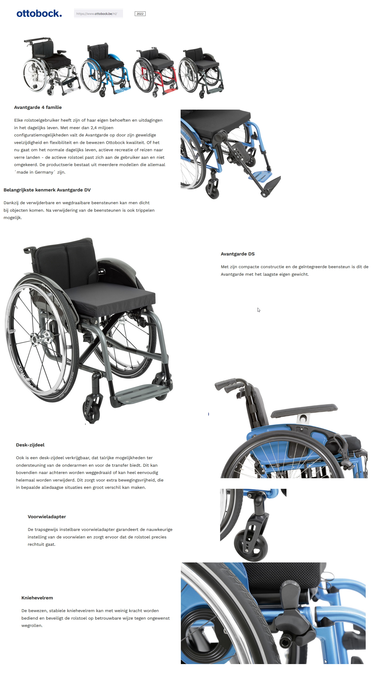 toegevoegd document 2 van Avantgarde Teen 2 2VR rolstoel  