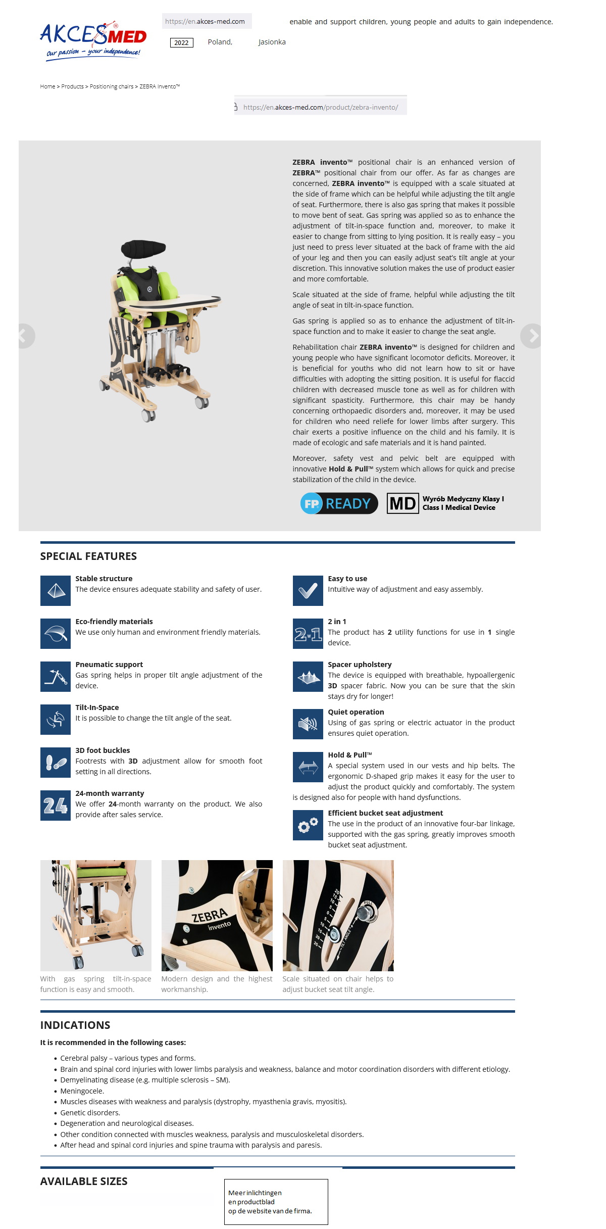 toegevoegd document 3 van Akces-Med Zebra Invento stoel  