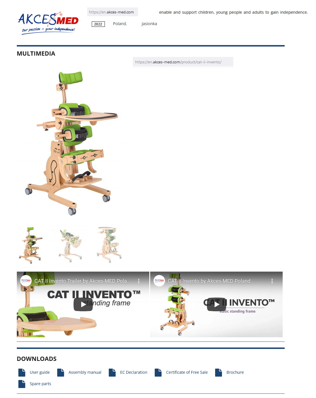 toegevoegd document 4 van Akces-Med Cat II Invento statafel  