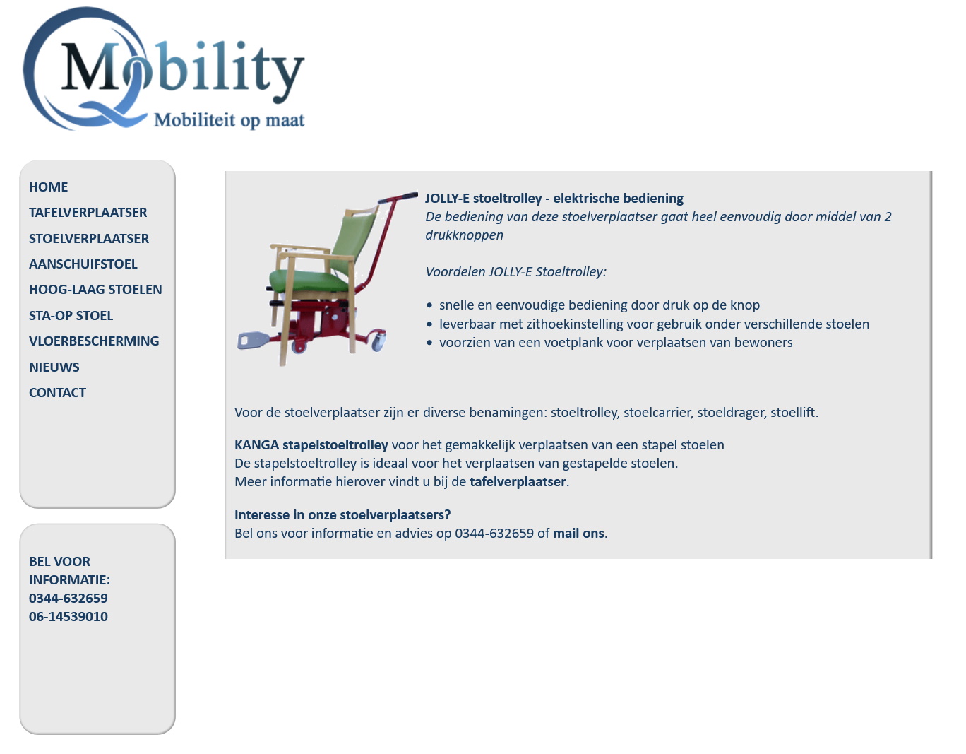 toegevoegd document 2 van JOLLY-E stoeltrolley - elektrische bediening  