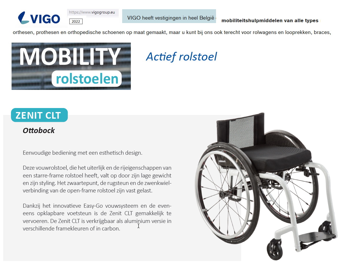 toegevoegd document 5 van Zenit / Zenit CLT rolstoel  