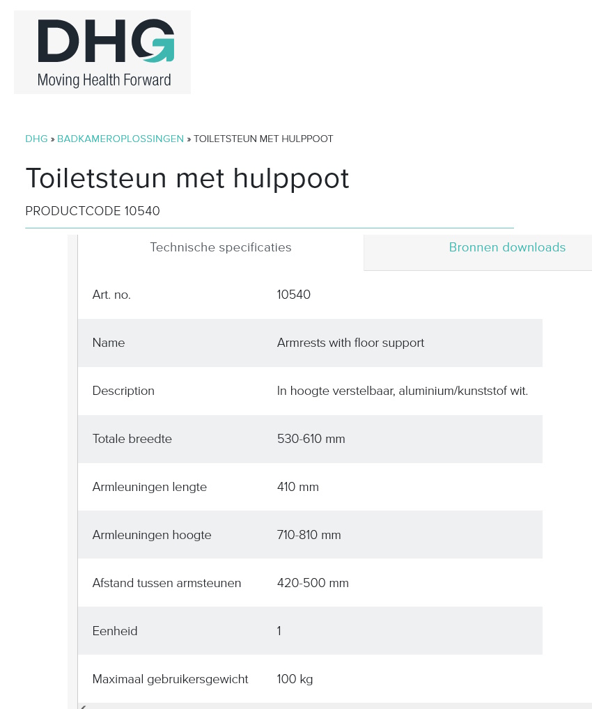 toegevoegd document 3 van Linido Toiletsteun met hulppoot (toiletkader)  