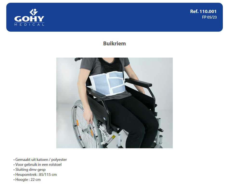 toegevoegd document 2 van Buikriem voor rolstoel of bed 110.001 
