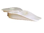 afbeelding van product Bedpan ovaal met deksel, polypropyleen, wit / comfort