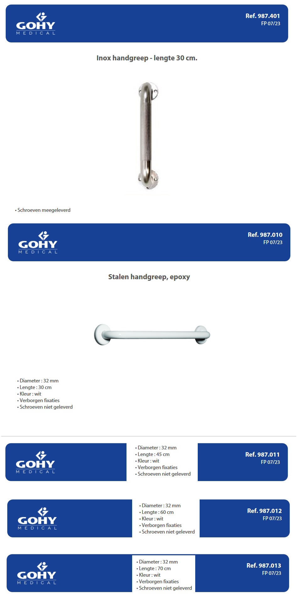 toegevoegd document 2 van Handgrepen Gohy Inox, PVC, Epoxy, Aluminium 987... 