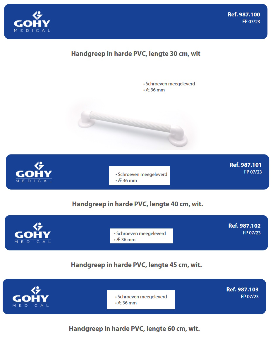 toegevoegd document 3 van Handgrepen Gohy Inox, PVC, Epoxy, Aluminium 987... 