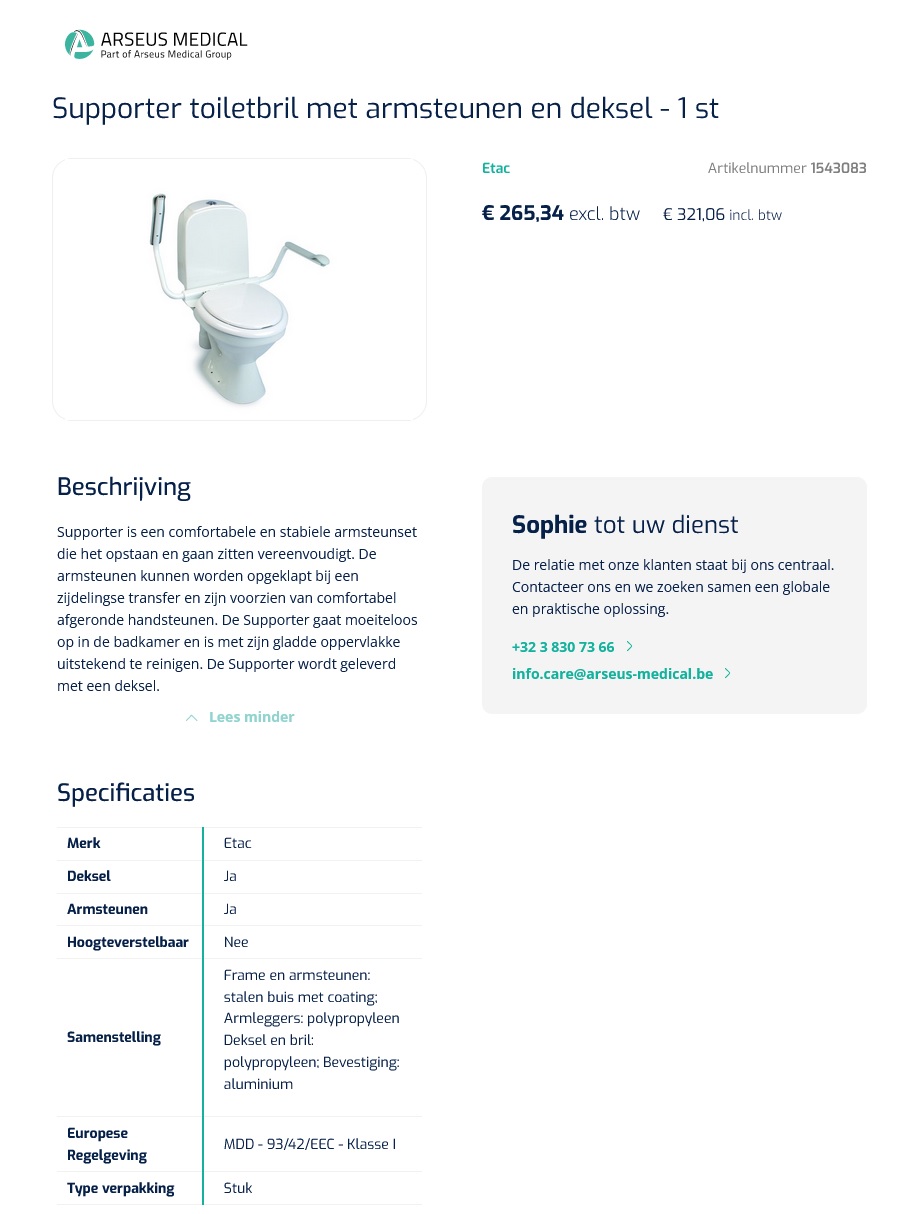 toegevoegd document 4 van Supporter toiletsteun, verstelbaar  