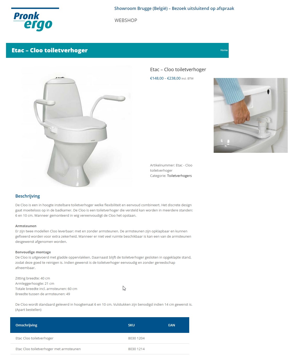 toegevoegd document 3 van Cloo verstelbare toiletverhoger met armsteunen  
