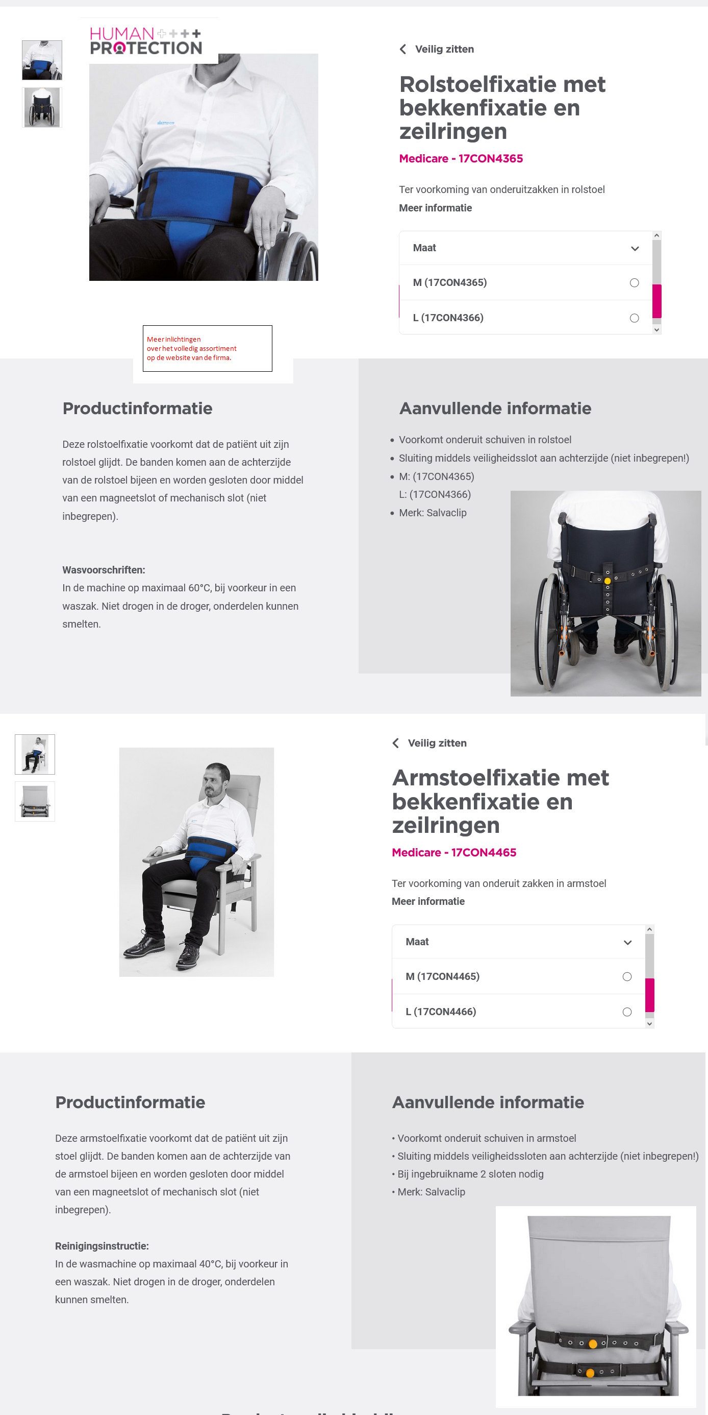 toegevoegd document 5 van Salvaclip Buikfixatie in rolstoel  / Comfort of  Safe  evt met bekkensteun  