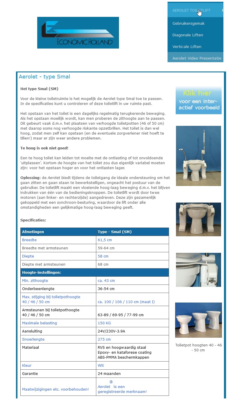 toegevoegd document 4 van Aerolet diagonale toiletlift / of Small  