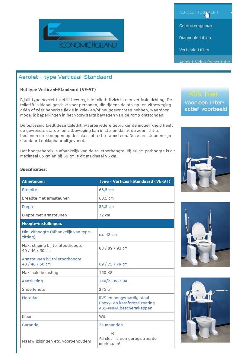 toegevoegd document 4 van Aerolet verticale toiletlift / of Small  