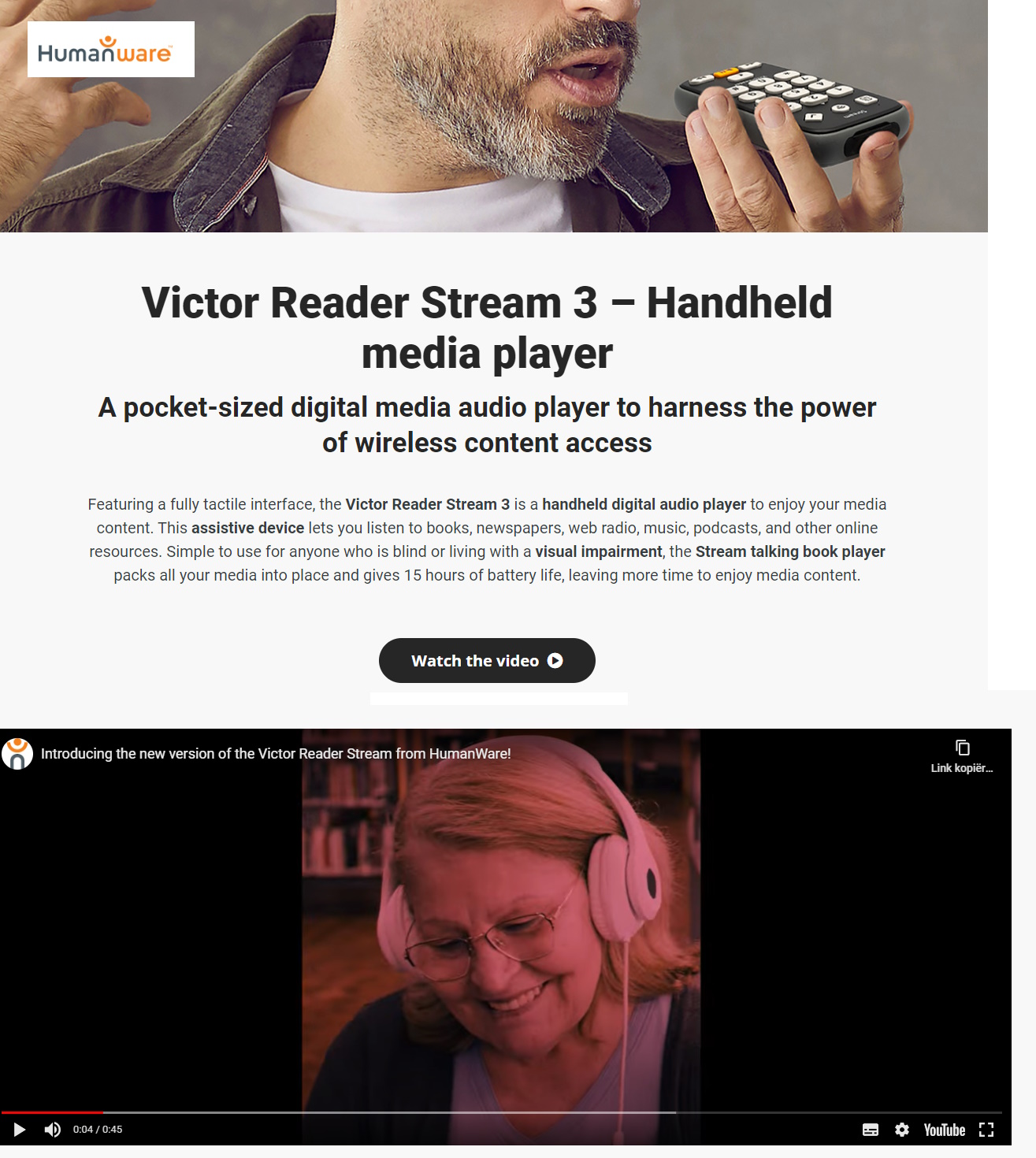 toegevoegd document 4 van Victor Reader Stream 3 – nieuwe generatie  