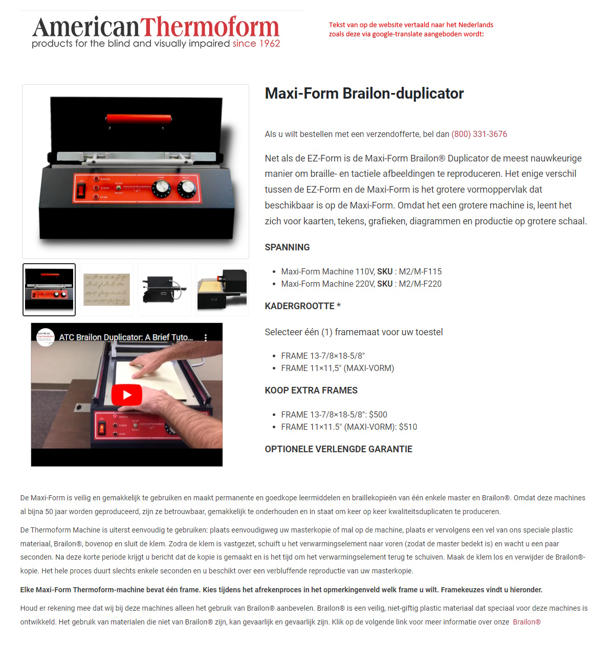 toegevoegd document 2 van Thermoform Maxi-Form  