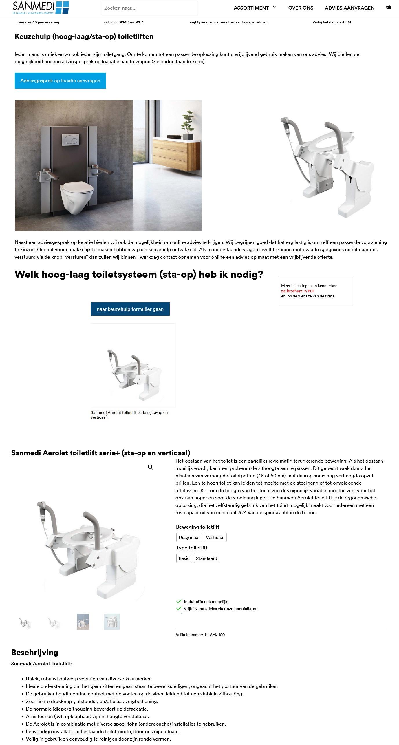 toegevoegd document 6 van Aerolet diagonale toiletlift / of Small  