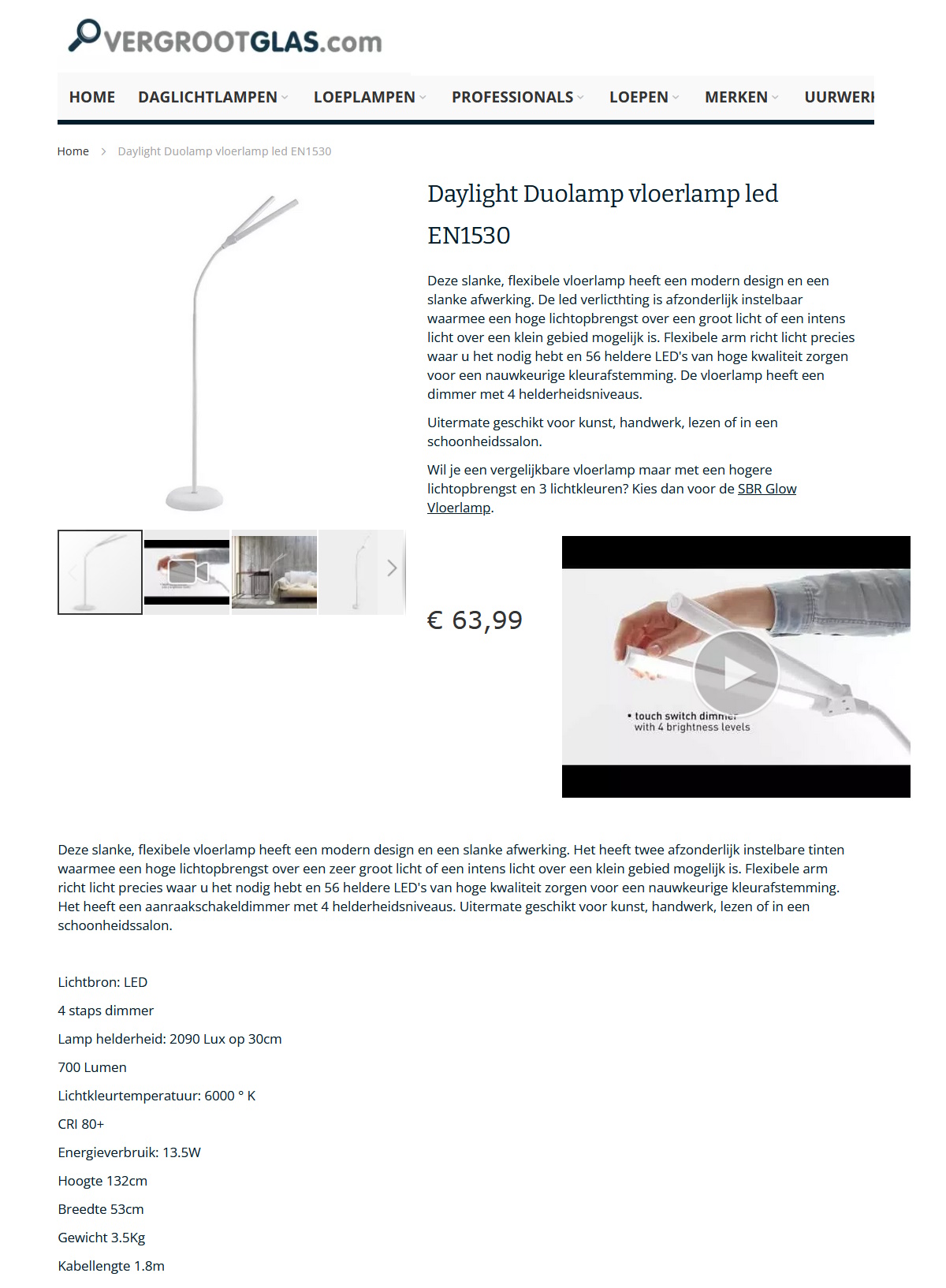 toegevoegd document 3 van Daylight DuoLamp Vloer EN1530  