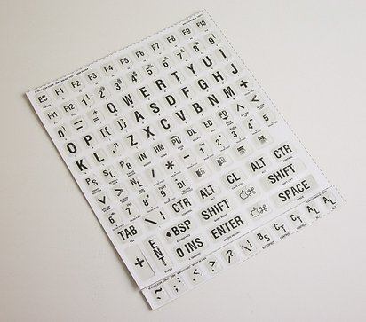 Toetsenbordstickers met braille