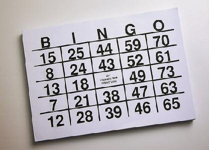 Bingoblok in grootletterschrift 760108