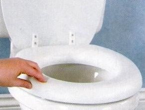 foto van hulpmiddel Zachte toiletzitting met vinylbekleding voor gewoon toilet AD19903 / AD169024