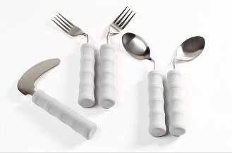 PERFORMANCE HEALTH Lichtgewicht gebogen bestek met schuim handvat AA5555, A5556L, A5556R AA5557L, AA5557R