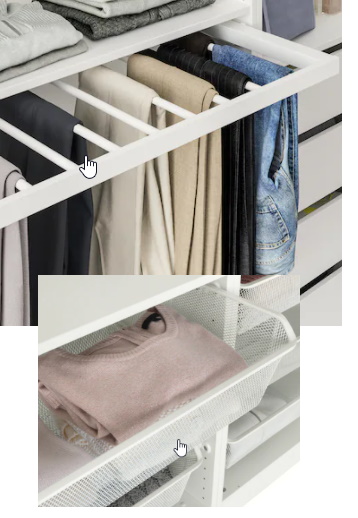 IKEA Komplement kledingroede of plank uittrekbaar