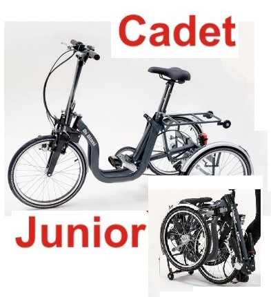 DI BLASI R32/R34 cadet en junior uitvoering opvouwbare driewielfiets