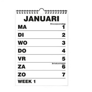 Weekkalender groot