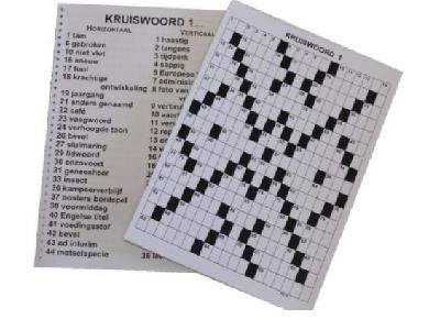 Kruiswoordraadsels grootletterdruk