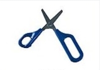 PETA Self-Opening Long Loop Scissors/zelfopenende schaar groot oog  Easi-Grip