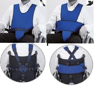 MEDICARE Salvaclip vest rolstoel clips en velcrosluiting / evt met bekkensteun Standaard