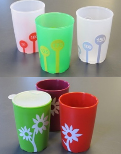 ORNAMIN Drinkbeker Antislip Bloemenbeker / Gradaties Ornamin