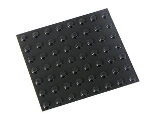 Reliëfrondjes bump-ons, zwart, diameter 8 mm, dikte 2.8 mm. 590510
