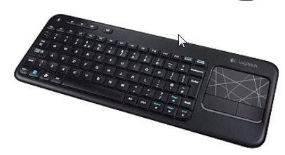 LOGITECH Toetsenbord met ingebouwde touchpad Logitech Wireless Touch Keyboard K400