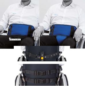 Salvaclip Buikfixatie in rolstoel  / Comfort of  Safe  evt met bekkensteun