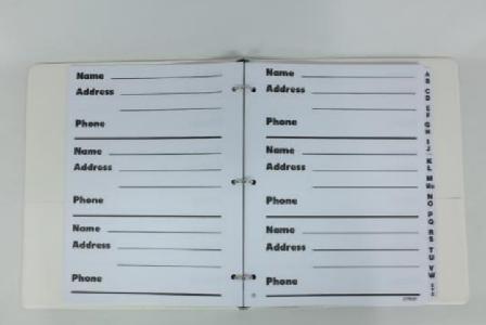 Adressenmap met ringen A4 Engels 020001903