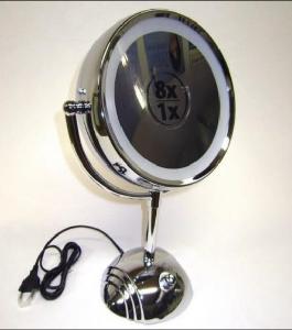 Dubbelzijdige make-up spiegel met ringverlichting 020001798